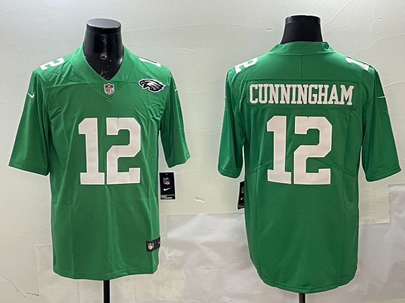 Men Philadelphia Eagles 12 Cunningham Green 2025 Nike Limited NFL Jersey style 5